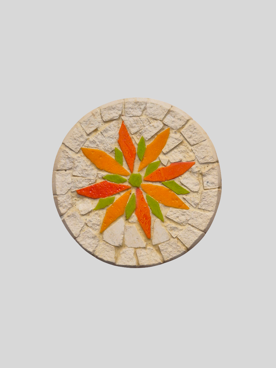 Set of 4 Handmade Coasters – Marble Coaster Set with Mosaic Artwork & Decorative Coasters