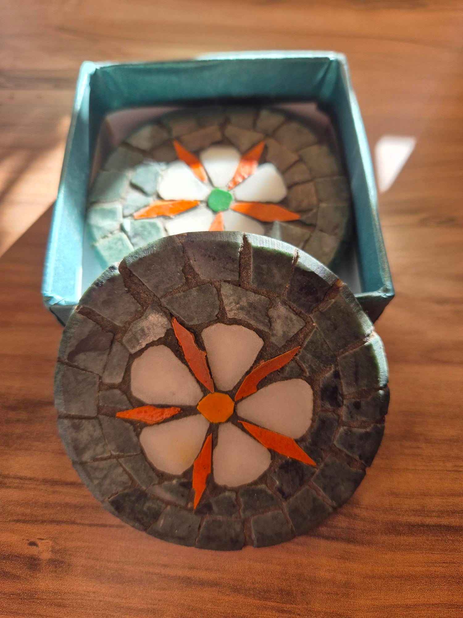 marble mosaic coasters