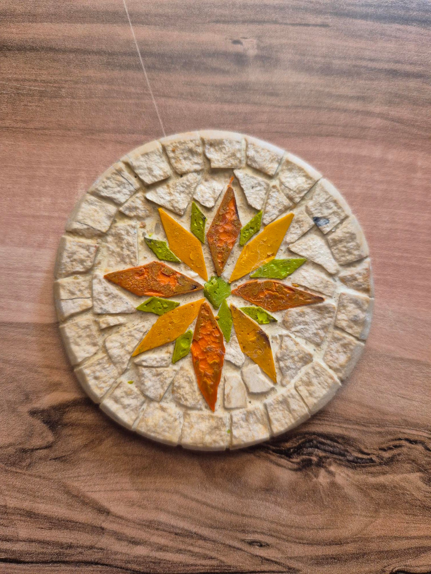 Set of 4 Handmade Coasters – Marble Coaster Set with Mosaic Artwork