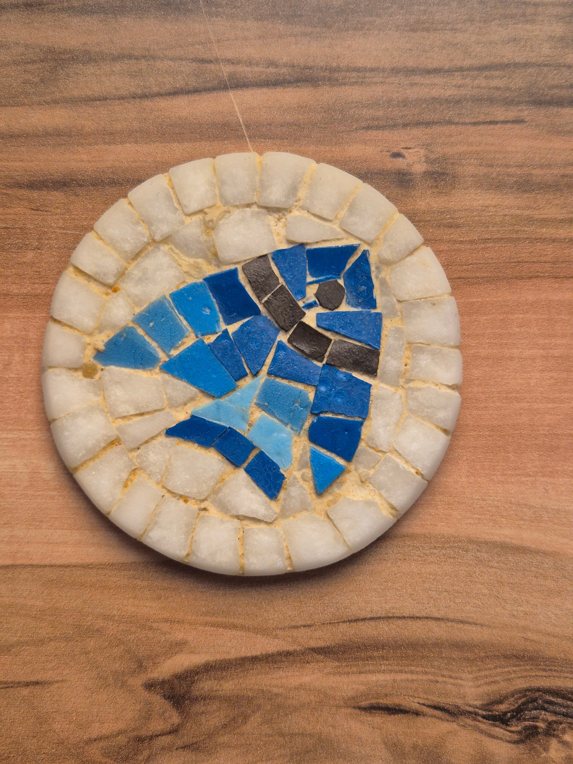 Set of 4 Handmade Coasters – Marble Coaster Set with Mosaic Artwork